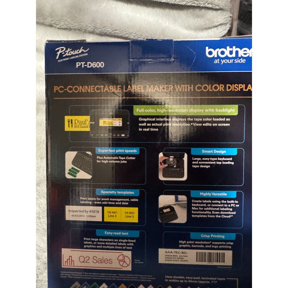 Brother PTD600 PC-Connectable Label Maker with Color Display - Picture 2 of 3